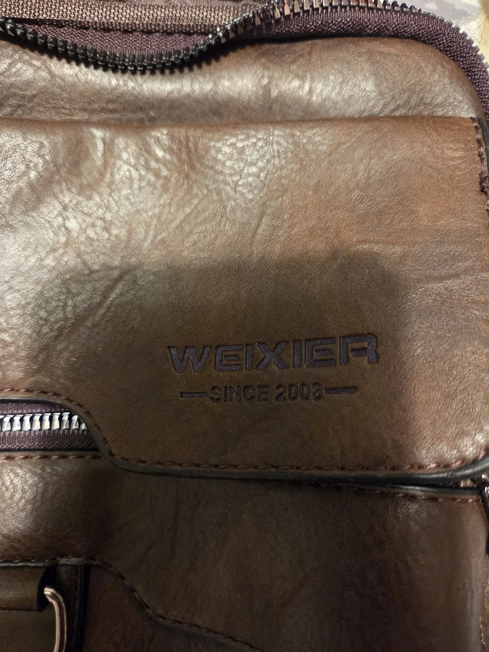 Brown Leather Crossbody Bag for Men